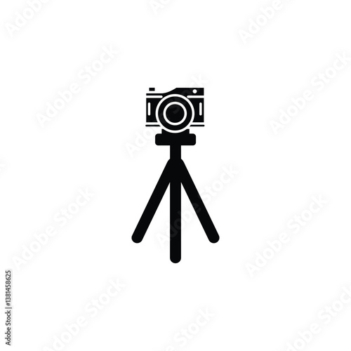 Tripod icon, symbolizing stability, precision, and essential support for photography and filming.