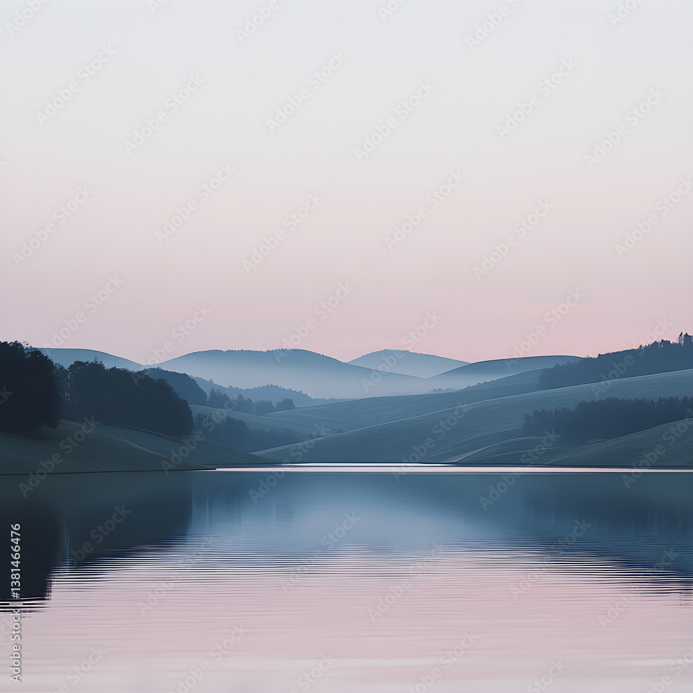 Fototapeta premium Serenity in Simplicity: A Vanillic Ode to Nature's Grace and Tranquility