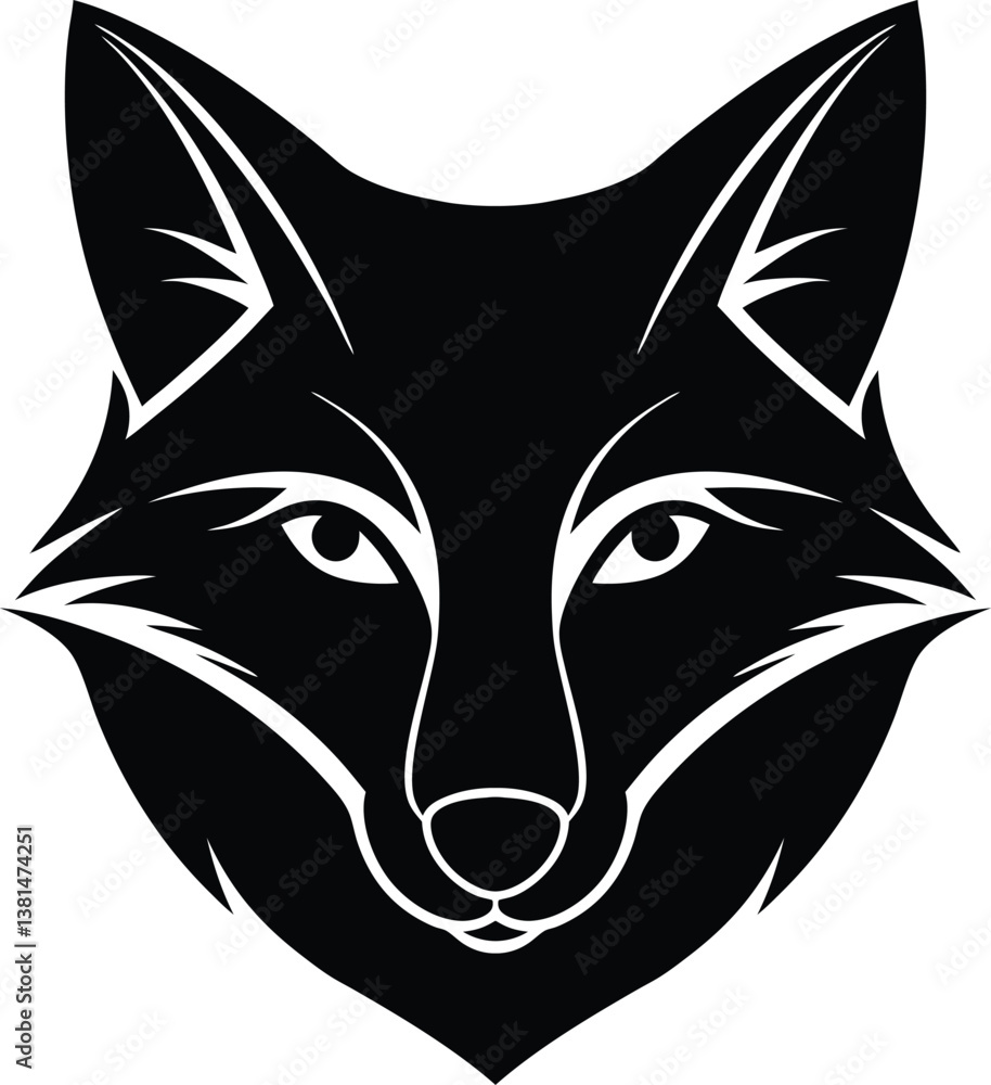 Fototapeta premium Fox head vector, Fox png