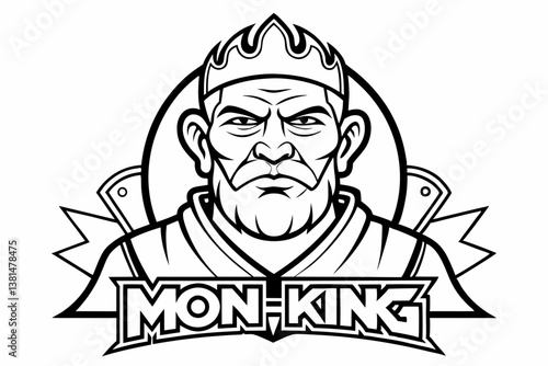 coloring page line art the monking king black vector