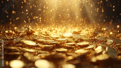 Golden Coins Wealth Success Abundance Prosperity