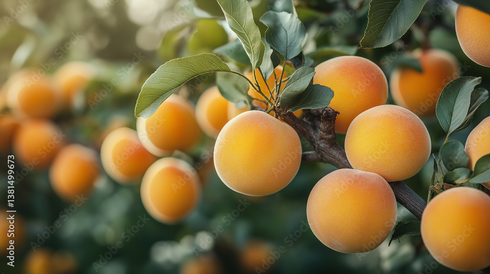 ripe apricots on a tree ripe apricots on a tree