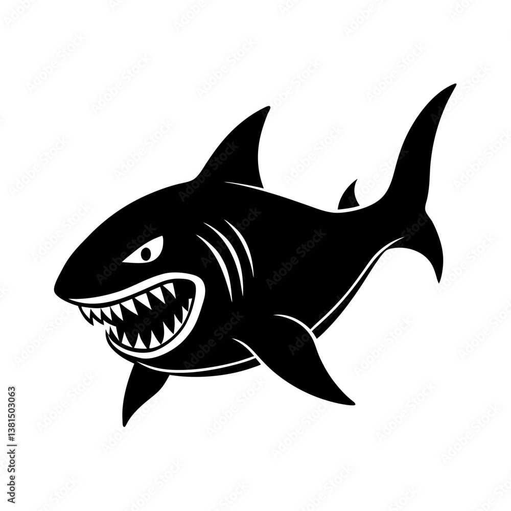 Goblin Shark Black Vector Silhouette Design
Goblin Shark Black Vector Silhouette Design