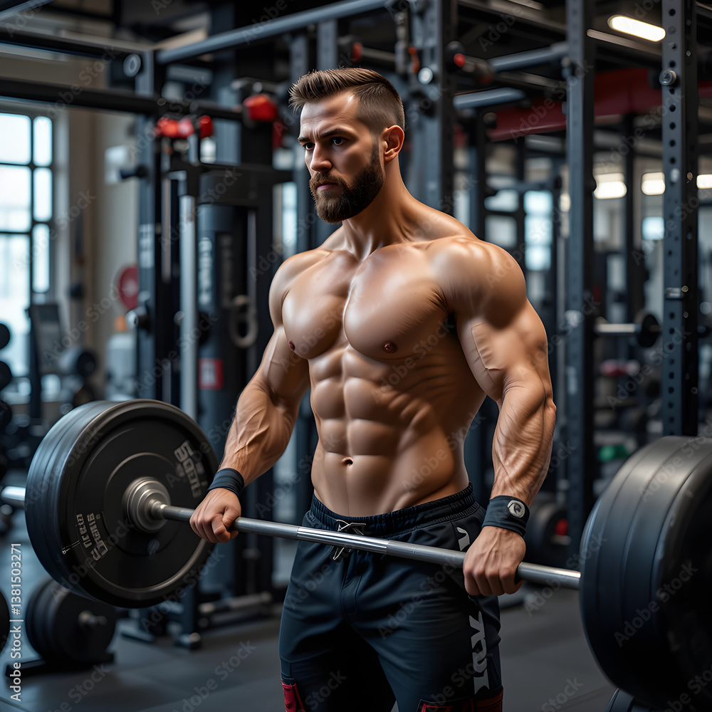 bodybuilder training with dumbbell bodybuilder training with dumbbell