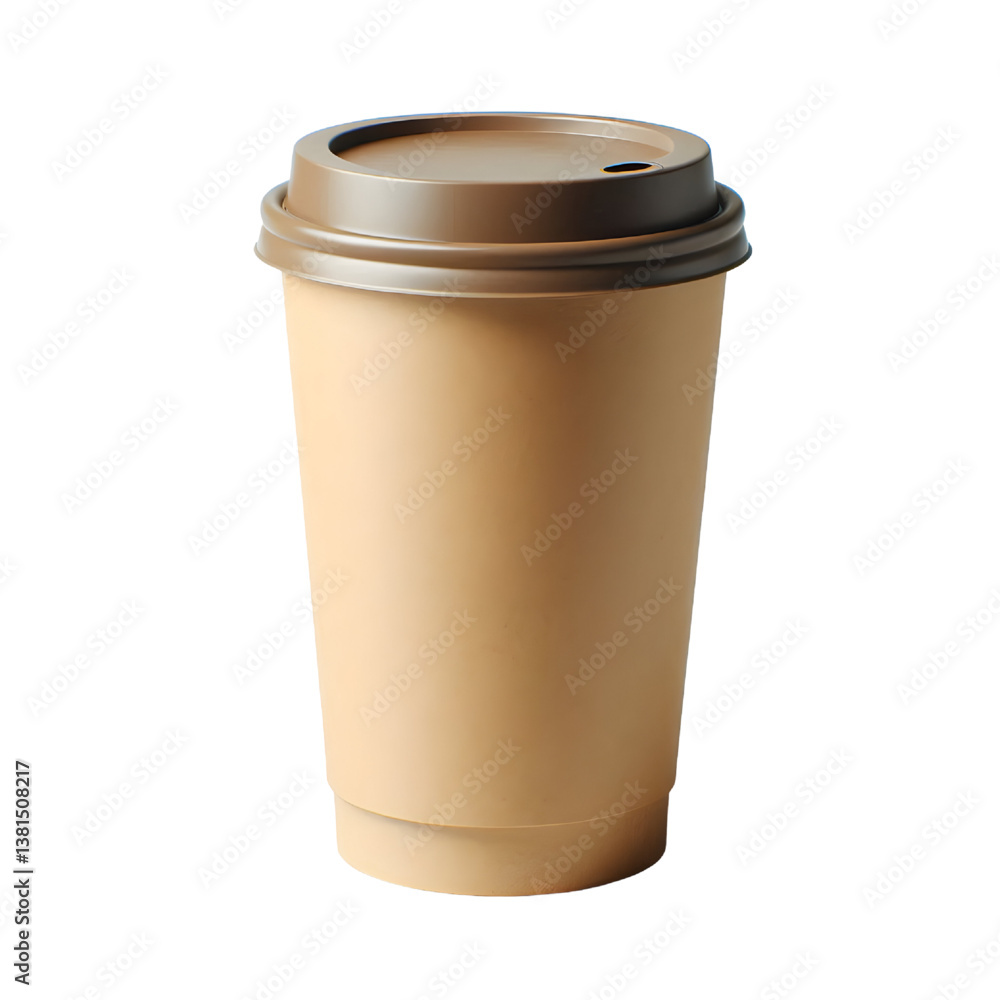 Blank take away kraft coffee cup isolated on white background Blank take away kraft coffee cup isolated on white background