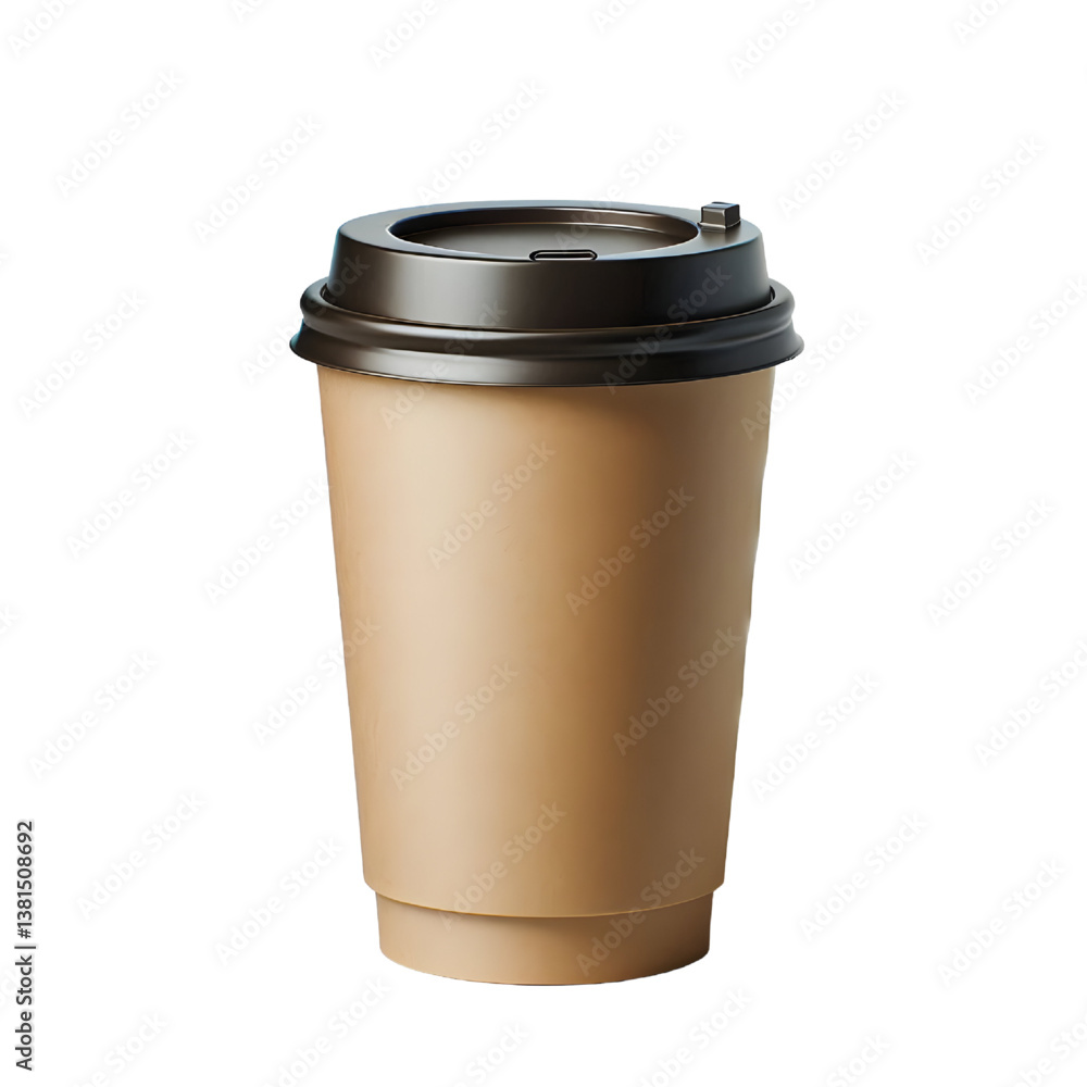 Blank take away kraft coffee cup isolated on white background Blank take away kraft coffee cup isolated on white background