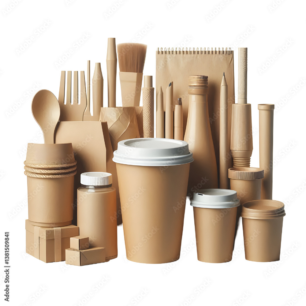 Blank take away kraft coffee cup isolated on white background Blank take away kraft coffee cup isolated on white background