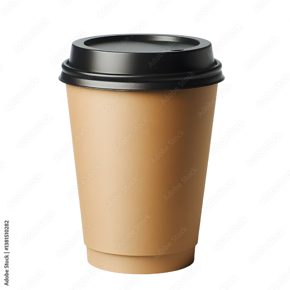 Blank take away kraft coffee cup isolated on white background Blank take away kraft coffee cup isolated on white background