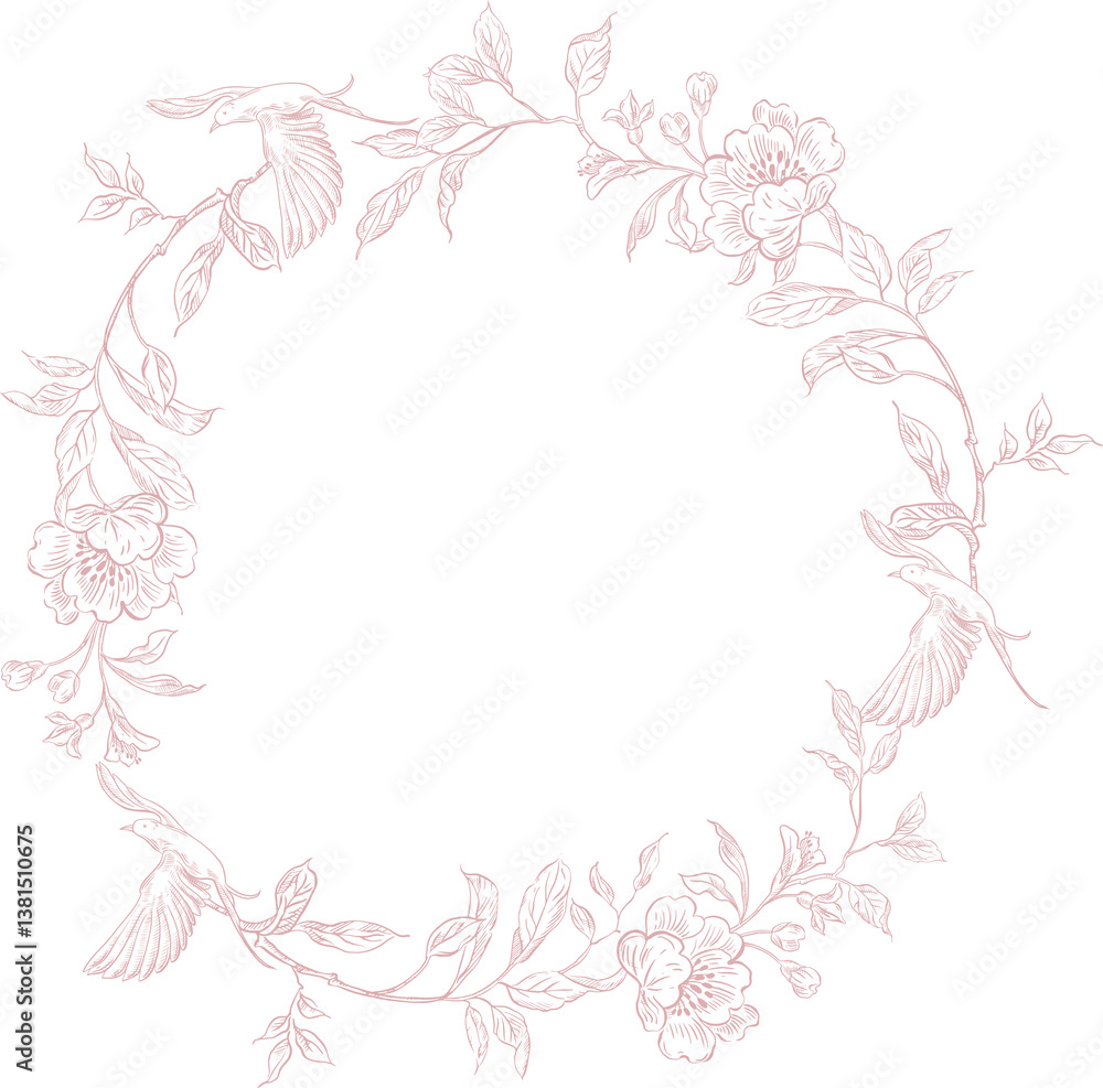 Tender Floral pink seamless pattern, Elegant Line Art Design Tender Floral pink seamless pattern, Elegant Line Art Design