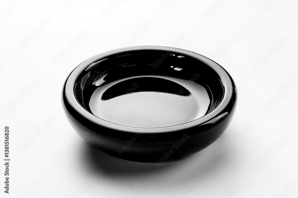 Black Ceramic Bowl Isolated on White Background Product Photography Black Ceramic Bowl Isolated on White Background Product Photography
