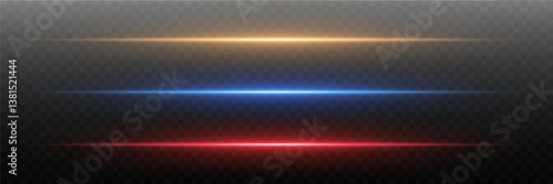 Light effect of neon lines. Effect of shine and light, flashes of laser beams.Vector.EPS 10.