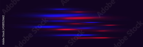 Light effect of neon lines. Effect of shine and light, flashes of laser beams.Vector.EPS 10.