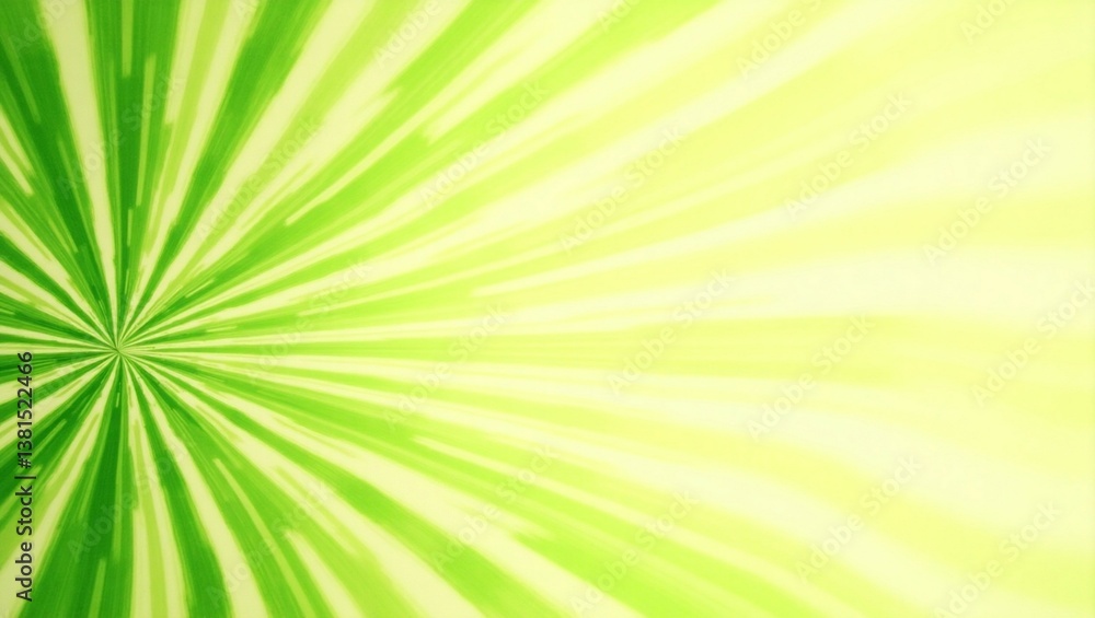 Fototapeta premium Abstract backdrop green and yellow radial lines background 
