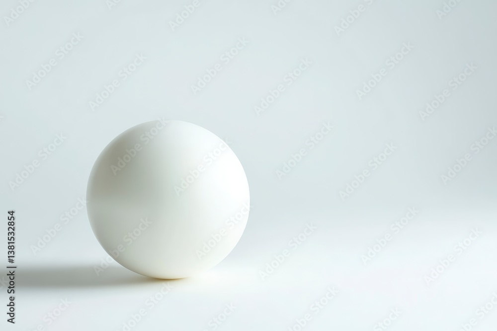 White Sphere on Light Background Minimalist Style Geometric Shape Still Life White Sphere on Light Background Minimalist Style Geometric Shape Still Life