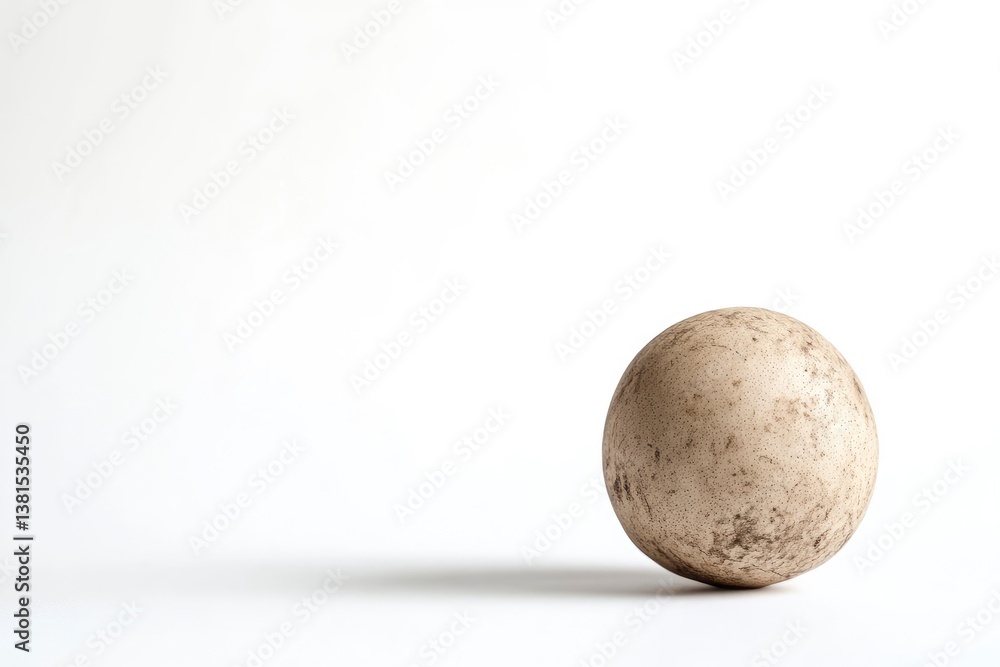 Isolated Spherical Object Standing on White Background with Slight Shadow Isolated Spherical Object Standing on White Background with Slight Shadow