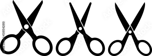 Scissor tools icon vector art, Vector of scissor black icon silhouette design