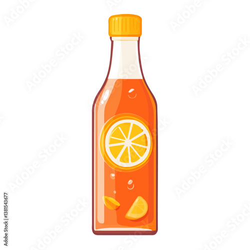 2D flat vector illustration of Spritz, isolated on a white background.