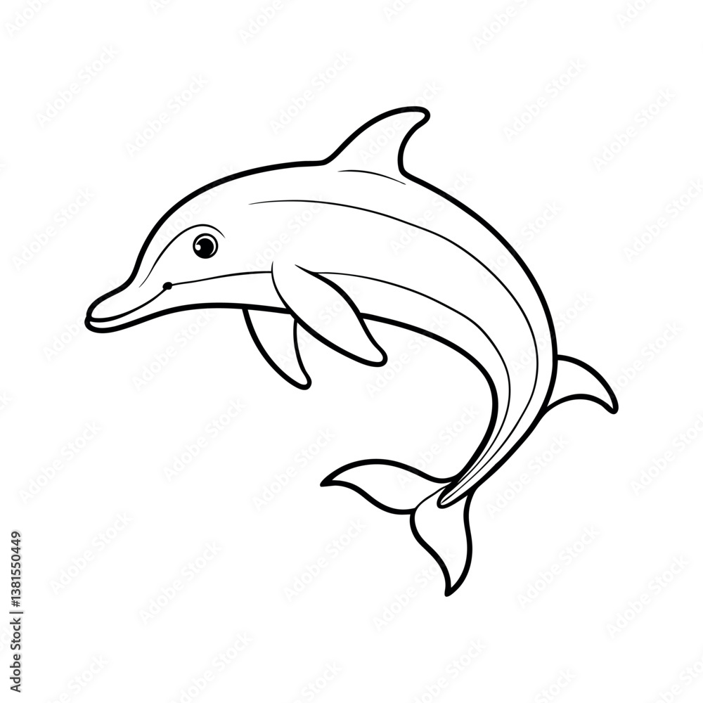 dolphin isolated on white background dolphin isolated on white background