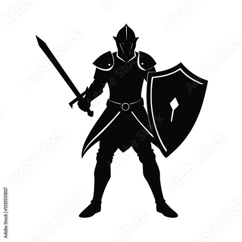 knight with sword and shield