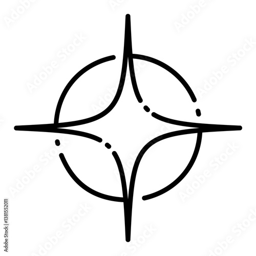 Shapes with star motifs. Art. Icons.