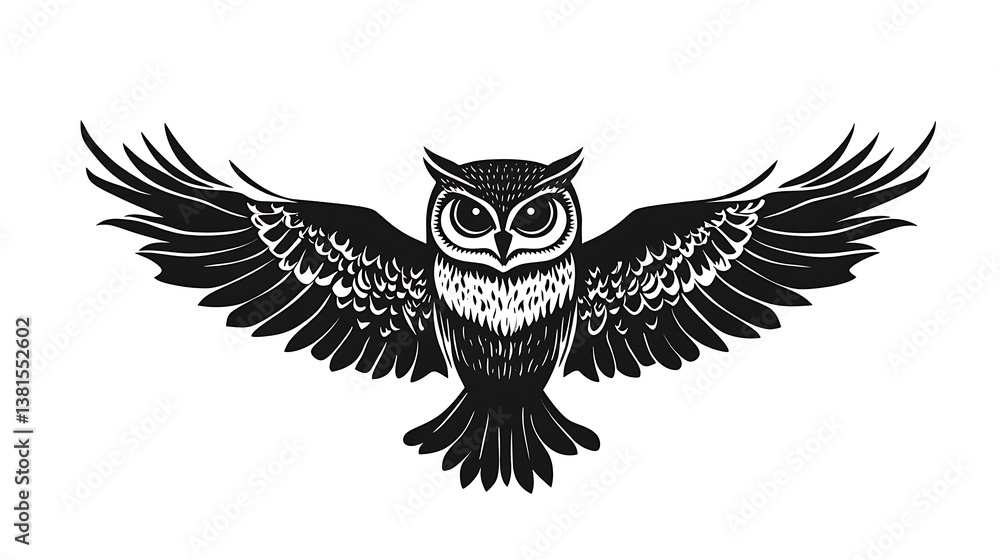 Obraz premium Owl line art design for nature lovers HD photos
