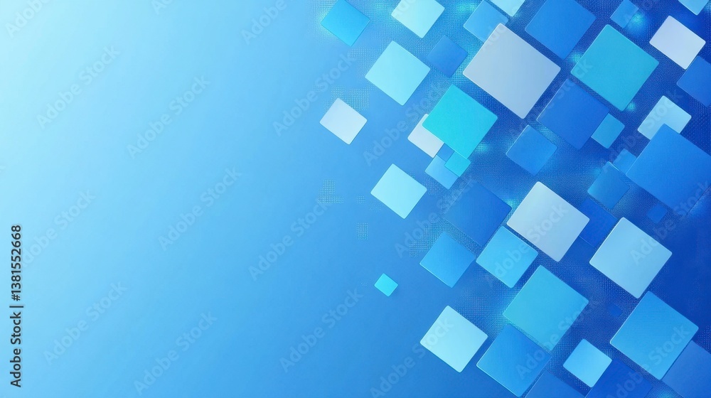 Abstract Floating Squares on Blue Gradient Background for Modern Design Abstract Floating Squares on Blue Gradient Background for Modern Design