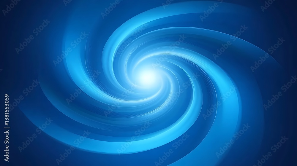 A swirling blue vortex emanating light in the center A swirling blue vortex emanating light in the center