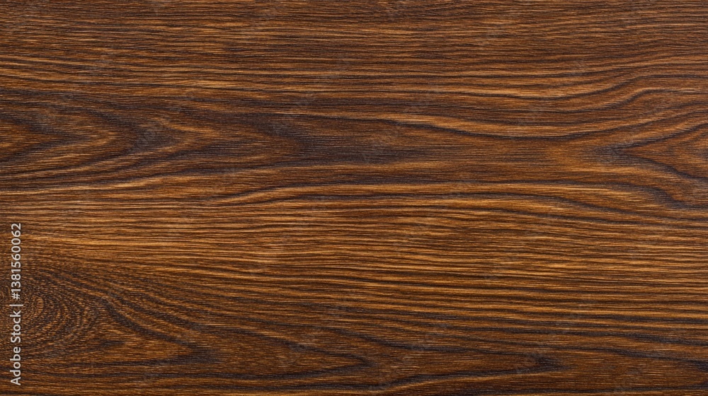 Fototapeta premium Dark oak wood background with elegant horizontal grain lines, smooth and polished texture generative ai