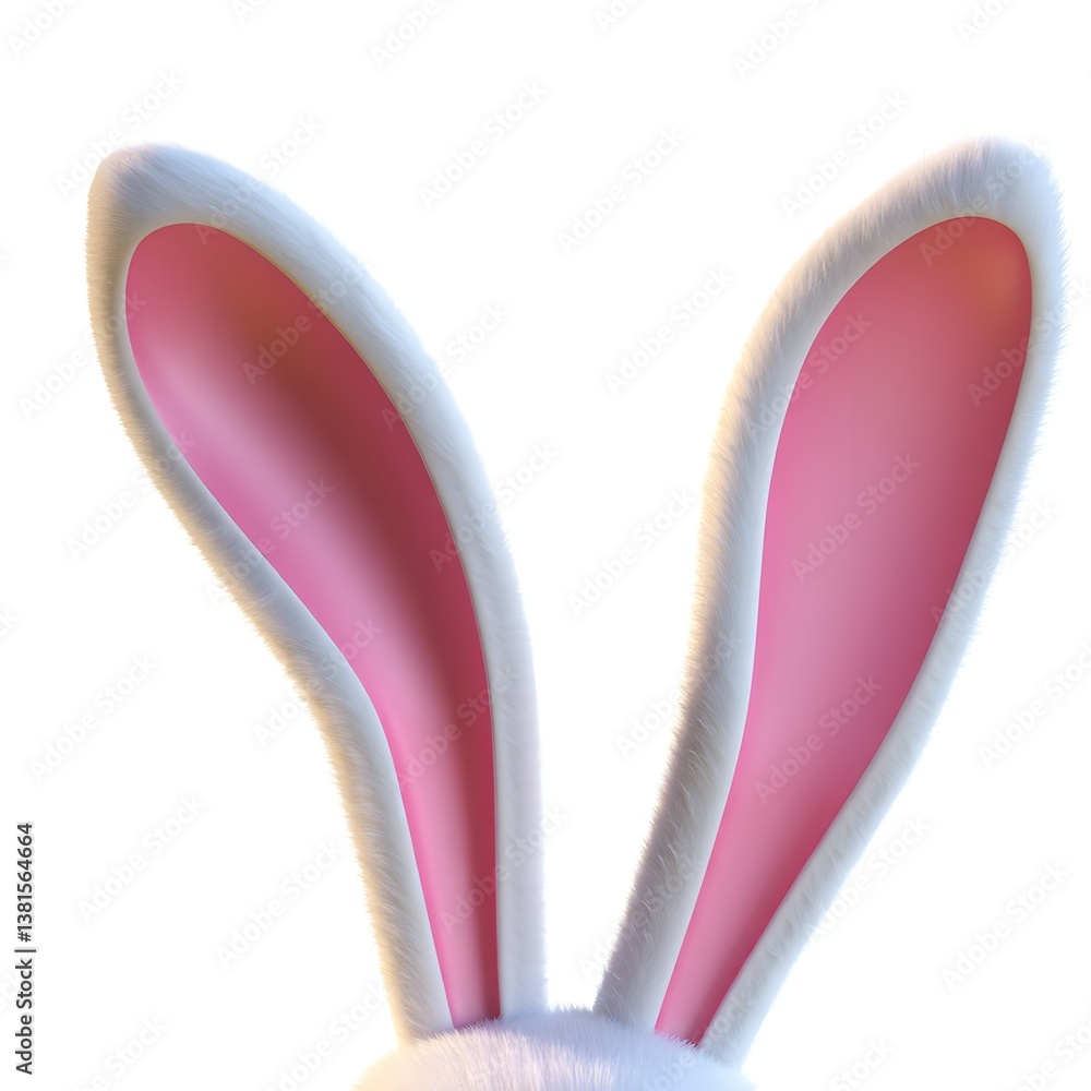 Fototapeta premium 3D Rendered Easter Bunny Ears Close-Up