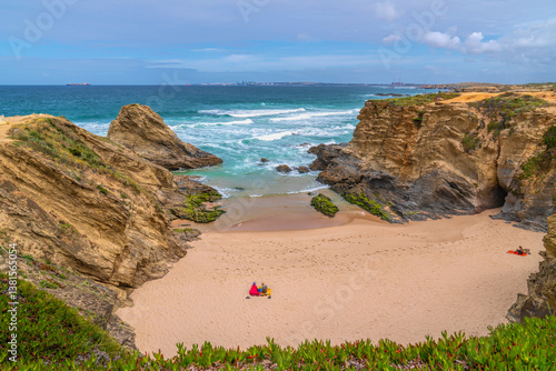 Praia do Banho Porto Covo Portugal one of beaches in the coast town