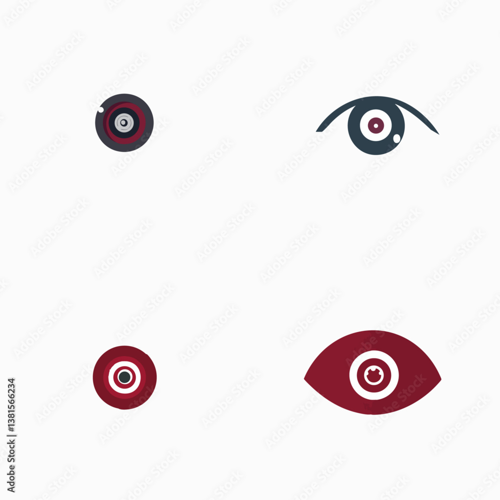 Smart contact lenses vector icon Smart contact lenses vector icon