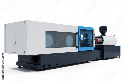 Injection molding machine for the production of plastic products by injection molding isolated