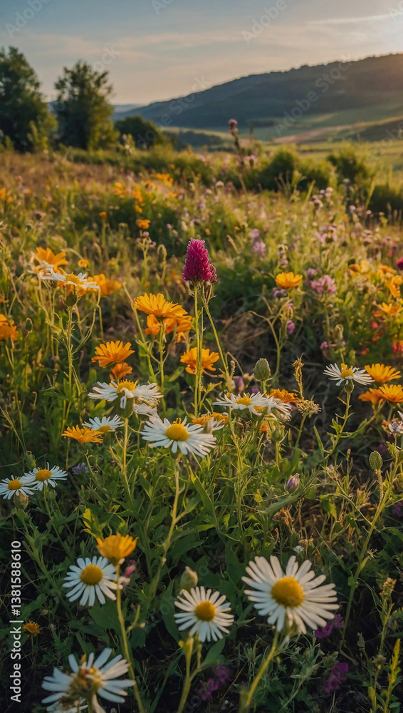 Photos of natural wildflowers growing in the countryside.