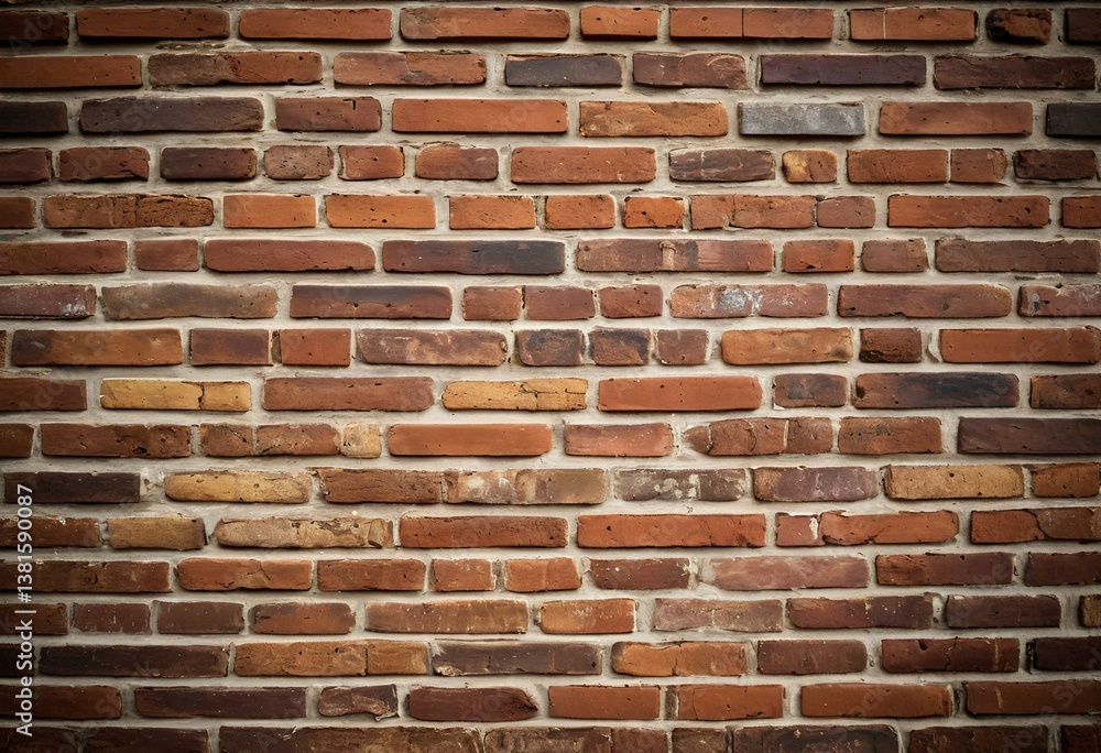 A red brick wall with a black background. A red brick wall with a black background.
