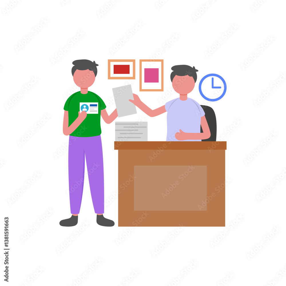 Simple Voter Registration Process Vector Illustration Simple Voter Registration Process Vector Illustration