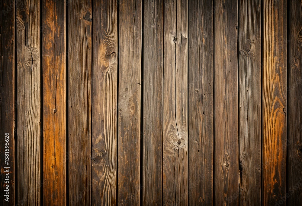 Fototapeta premium A close up of a wooden wall with peeling paint.