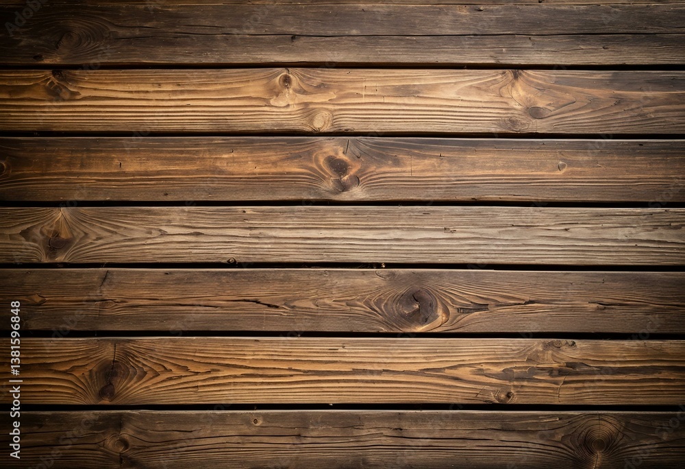 Obraz premium A close up of a wooden wall with knots.