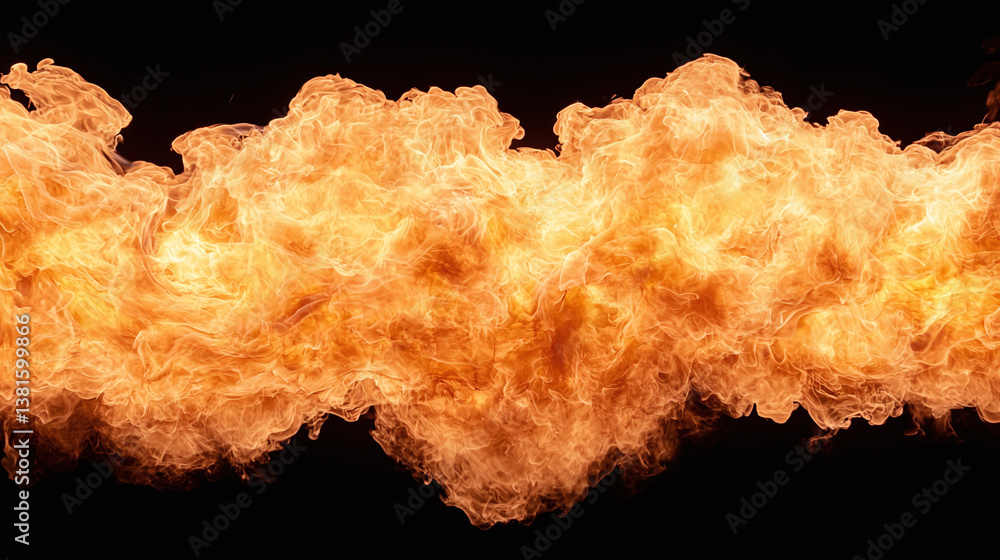 Obraz premium Fire wallpaper high quality film mockup background red yellow flames shoot