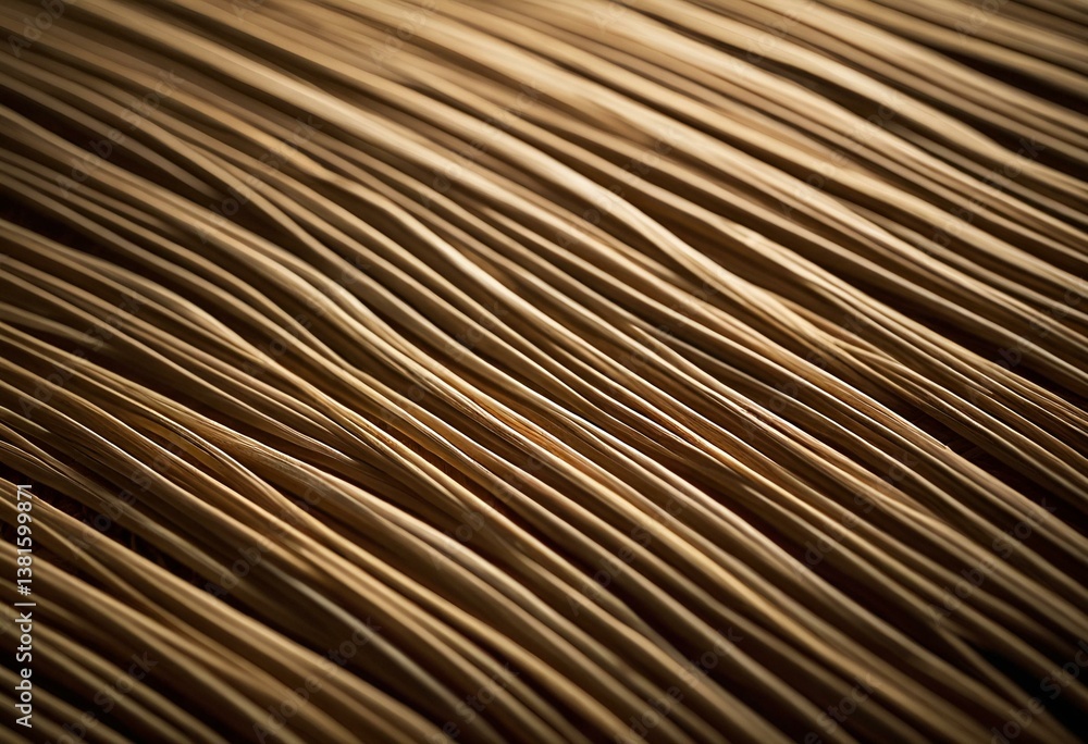 Obraz premium A close up of a rattan tray on a black background.