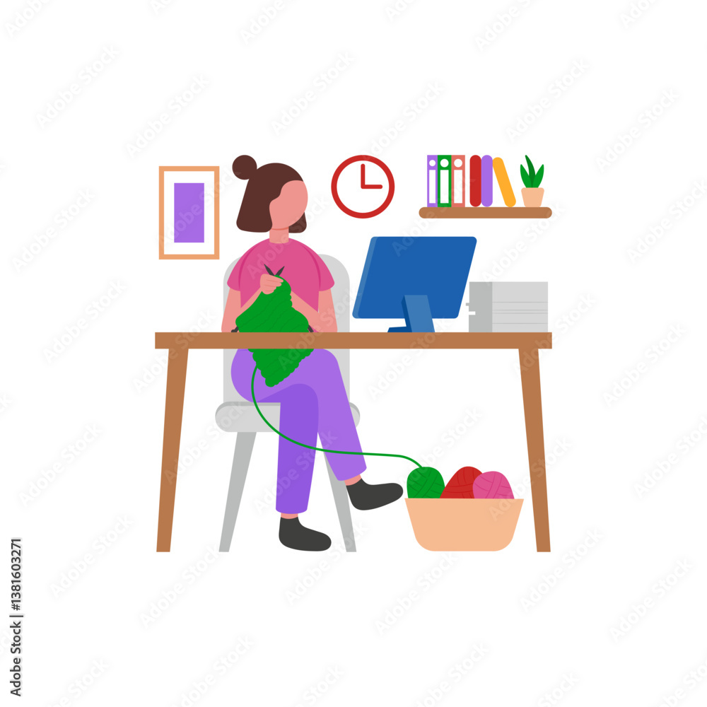 Fototapeta premium Overcoming Work Procrastination Techniques