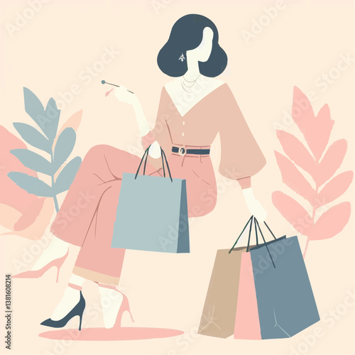 woman with shopping bags