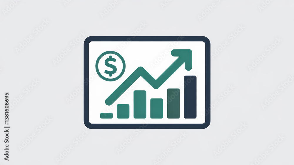 Financial Growth Chart with Rising Arrow and Dollar Symbol Financial Growth Chart with Rising Arrow and Dollar Symbol