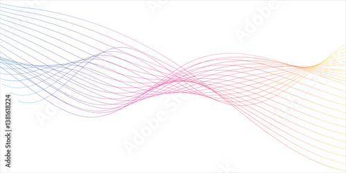 A long exposure photograph. Light Painting Photography - swirly waves of neon multicolor light against a black background