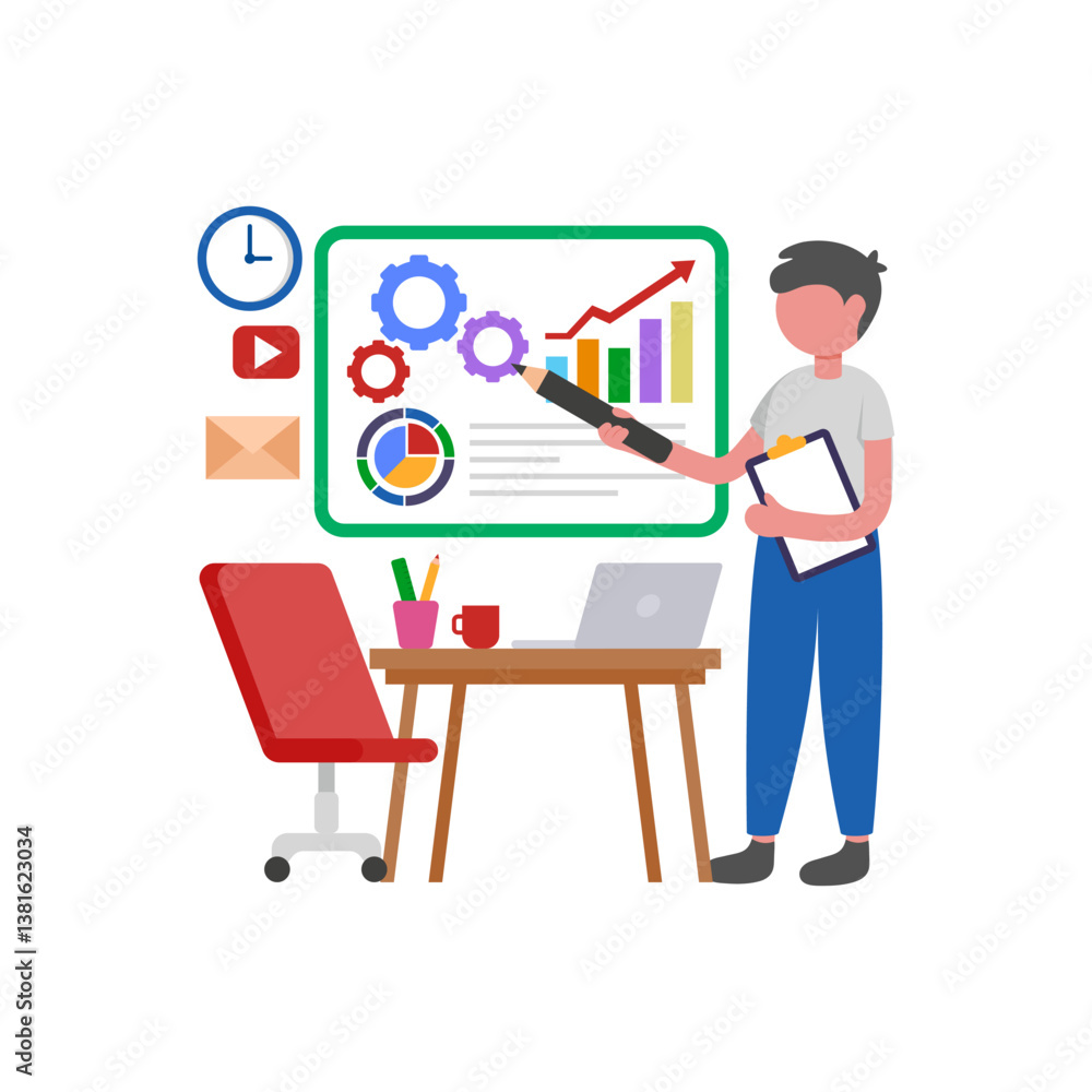 Clear Project Plan Presentation Guidelines Vector Illustration Clear Project Plan Presentation Guidelines Vector Illustration