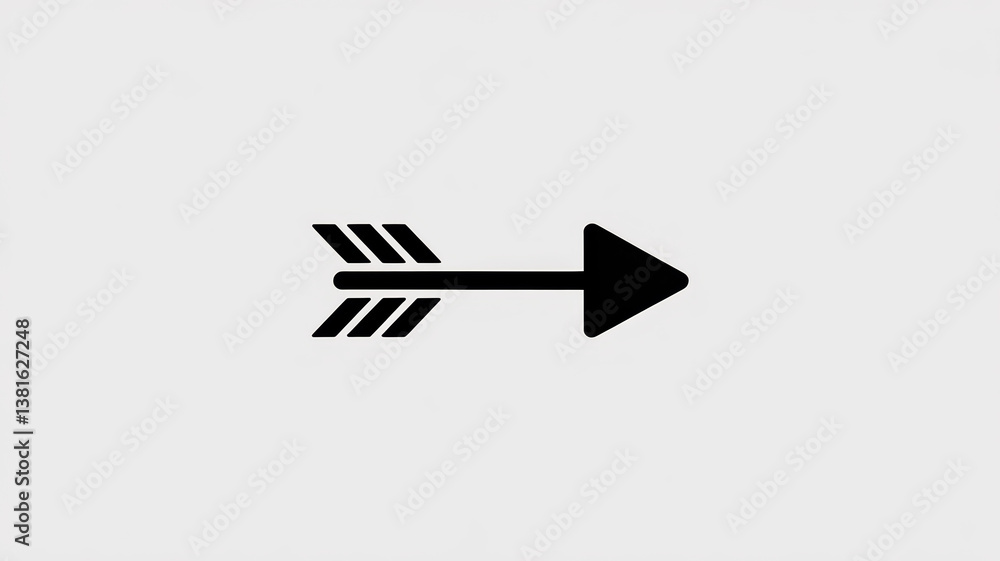 Arrow Icon – Flat Black Vector of a Directional Arrow for Archery, Navigation, or Sport Use Arrow Icon – Flat Black Vector of a Directional Arrow for Archery, Navigation, or Sport Use