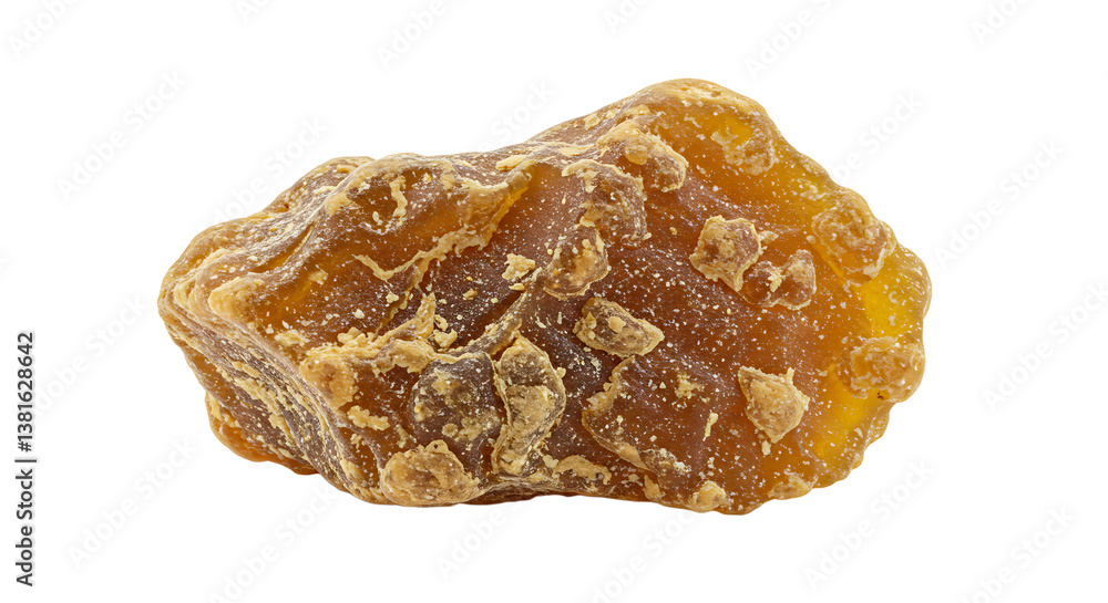 Analyzing Close-up of Dried Ginger Slice on White Background Analyzing Close-up of Dried Ginger Slice on White Background