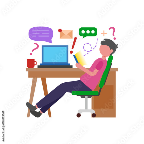 Handle postponed tasks smoothly Vector Illustration