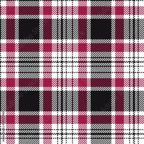 Elegant Seamless Tartan featuring Fire White and Cool Not Tonight Fabric Design