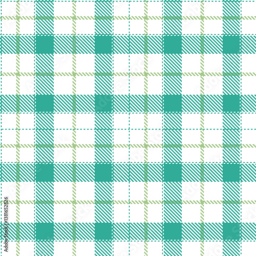 Vivid White and Autumn Ambrosial Oceanside Seamless Tartan Fabric Design
