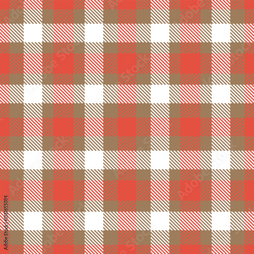 Pastel Westminster and Mellow Tiger Lily Seamless Tartan Fabric Design